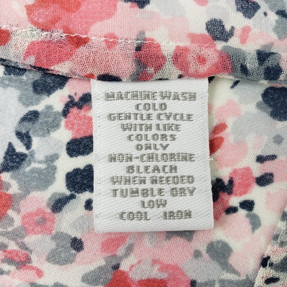 Flowy Charter Club Semi-Sheer Pleat Front Poly Tunic Blouse, 10 - Picture 9 of 12